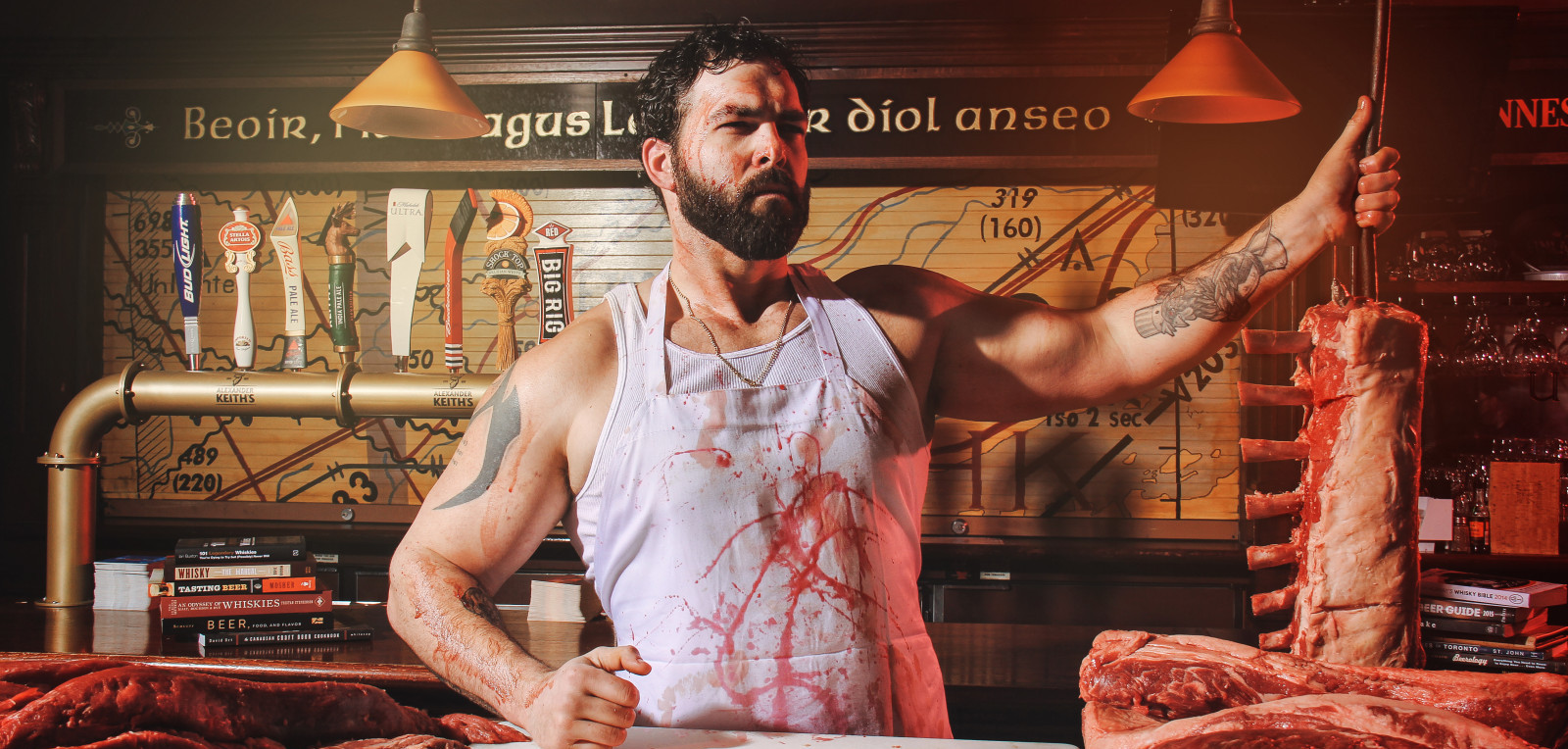 Chef Luc McCabe meat hook